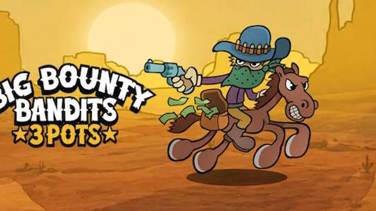 Cena dramática de Velho Oeste em Big Bounty Bandits: 3 Pots